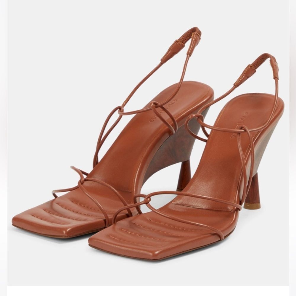 NWT GIABORGHINI X RHW Brown strappy samdals EU 37.5